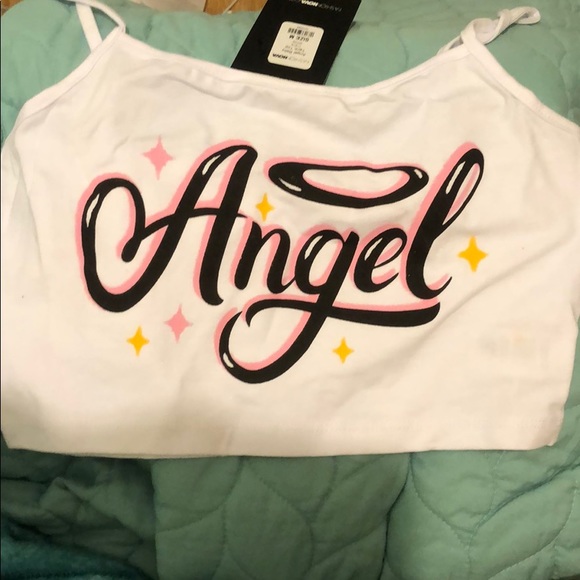 Fashion Nova Tops - Fashion Nova Angel Crop Top!! 😇😇